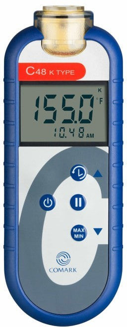 Comark - Type K Thermocouple Thermometer Kit with 3 Probes, Wall-Mount Bracket / Stand, and Hard Carry Case - C48/P9 (Special Order 3-4 Weeks)