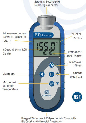 Comark - Type T Thermocouple Bluetooth Thermometer - BT42 (Special Order 3-4 Weeks)