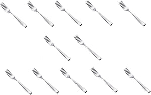 Corby Hall - Oslo 8" Stainless Steel Dinner Euro Size Fork, Pack of 12 - 5226