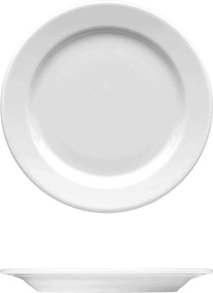 Corby Hall - Synergy 10.62" White Round Porcelain Plate, Pack of 12 - 0060015