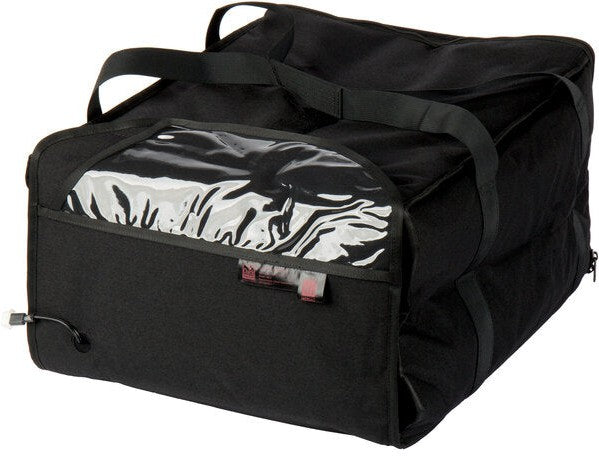 Cres Cor - 18" x 19" x 12" Black Heavy-Duty Heated Food Delivery Bag - EO CHB6