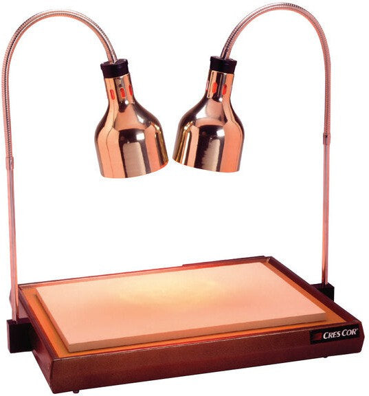 Cres Cor - 32.5" x 23.25" Carving Station with Dual Heat Lamps - EO CSH-122-10-PB