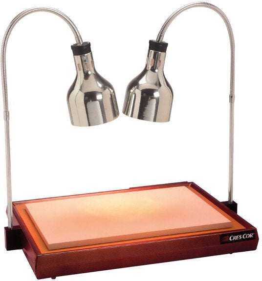 Cres Cor - 32.5" x 23.25" Carving Station with Nickel Polished Dual Heat Lamps - EO CSH-122-10-PN