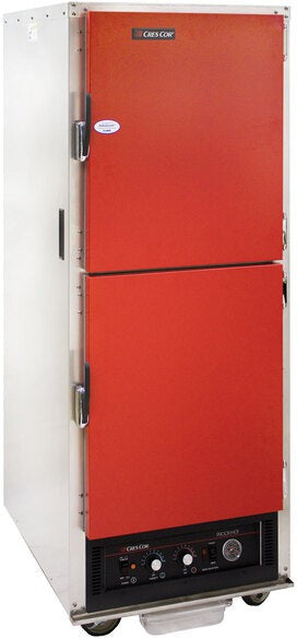 Cres Cor - AquaTemp 120V/20A Insulated Hot Cabinet Red Door, 11 Pan Capacity - EO H-135-WUA-11-R