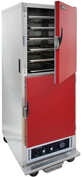 Cres Cor - AquaTemp Insulated Full Height Red Door Hot Cabinet with Adjustable Humidity - EO H-135-WSUA-11-R