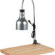 Cres Cor - Portable Carving Station With Wood Cutting Board, Nickel Polished Lamp - EO IFW-61-GL-10PN