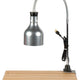 Cres Cor - Portable Carving Station With Wood Cutting Board, Nickel Polished Lamp - EO IFW-61-GL-10PN