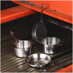 Cristel - 1826 Collection, 10" Two (One Stainless Steel, One Non-Stick) Frying Pans Set - ST2P26MV