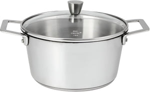 Cristel - 1826 Collection, 4.5 QT Stainless Steel Stewpot With Glass Lid - F24MV