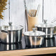 Cristel - 1826 Collection, Three Saucepans Set With Glass Lids - S3CMVK