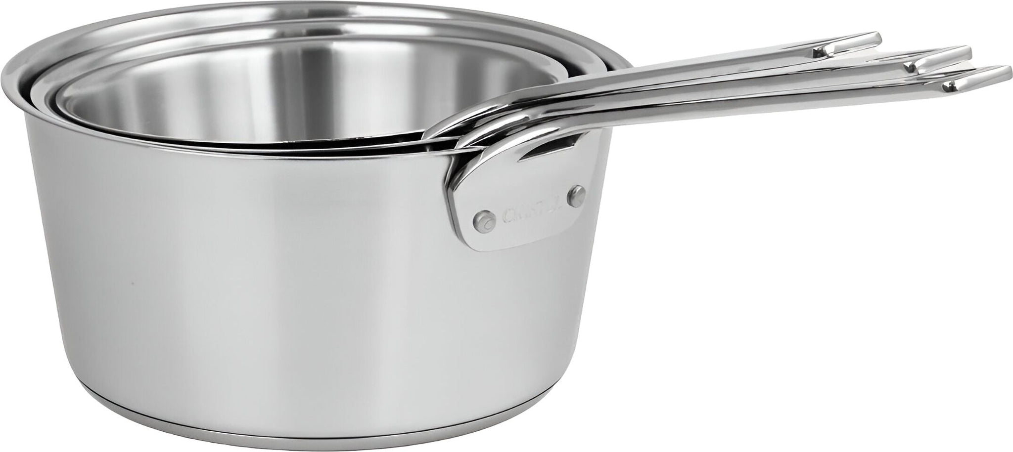 Cristel - 1826 Collection, Three Saucepans Set With Glass Lids - S3CMVK