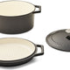 Crowd Cookware - 11.4" Tasman Recycled Black Dutch Oven With Grill & Traditional Lid - 77686