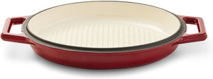 Crowd Cookware - 11.4" Tasman Recycled Red Dutch Oven With Grill Lid - 77684