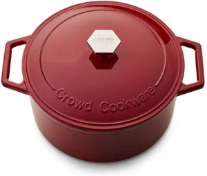 Crowd Cookware - 11.4" Tasman Recycled Red Dutch Oven With Traditional Lid - 77682