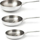 Crowd Cookware - 9" & 11", 5 Ply Titanium Frypans with 11" WokPan, Set of 3 - 77699