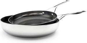 Crowd Cookware - 9" + 11" The Blackbeard Stainless Steel Frying Pans (24 + 28 cm) - 77680