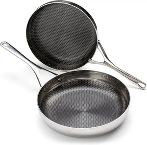 Crowd Cookware - 9" + 11" The Blackbeard Stainless Steel Frying Pans (24 + 28 cm) - 77680