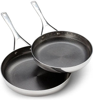 Crowd Cookware - 9" + 11" The Blackbeard Stainless Steel Frying Pans (24 + 28 cm) - 77680