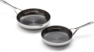 Crowd Cookware - 9" + 11" The Blackbeard Stainless Steel Frying Pans (24 + 28 cm) - 77680