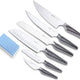 Crowd Cookware - Stainless Steel Knives with Whetstone, Set of 6 - 77659