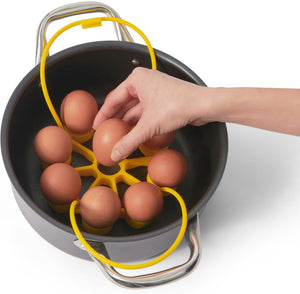 Cuisipro - 6.25"x6.25"x0.75" Silicone Yellow Egg Sling Rack - 74792117