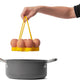 Cuisipro - 6.25"x6.25"x0.75" Silicone Yellow Egg Sling Rack - 74792117