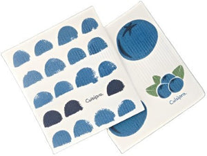 Cuisipro - 7.87" x 6.7" Pack of 2, Blue Dots/Blueberry All Purpose Eco-Cloth - 747949