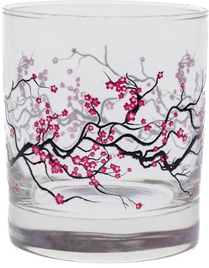 Cuisivin - 10.25 Oz Designed Glassware Cherry Blossom Tumbler, Pack of 6 BB - 8821CB