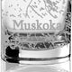 Cuisivin - 10.8 Oz Muskoka Map Whisky Glass, Pack of 6 - 8470MUSK.BK