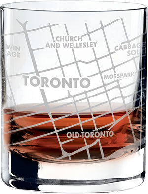 Cuisivin - 10.8 Oz Toronto Map Whisky Glass, Pack of 6 - 8470TOR.BK