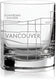 Cuisivin - 10.8 Oz Vancouver Map Whisky Glass, Pack of  6 - 8470VAN.BK