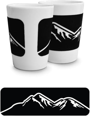 Cuisivin - 11.8 Oz Black Velour Mountains Porcelain Mug - 6601VMOUBL