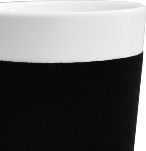 Cuisivin - 11.8 Oz Velour Band Porcelain Mug Black Band - 6601VBL