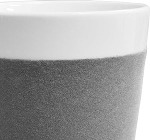 Cuisivin - 11.8 Oz Velour Band Porcelain Mug Grey Band - 6601VGY