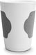 Cuisivin - 11.8 Oz Velour Band Porcelain Mug Grey Band - 6601VGY