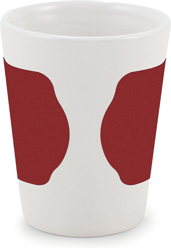 Cuisivin - 11.8 Oz Velour Band Porcelain Mug Red Band - 6601VRD