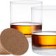 Cuisivin - 13.5 Oz Casual DOF Tumbler with 2 Cork Coasters, Set Of 2 - 8503