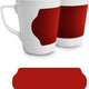 Cuisivin - 13.8 Oz Velour Red Porcelain Mug with Handle - 6603VRD