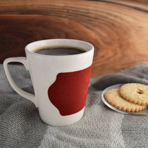 Cuisivin - 13.8 Oz Velour Red Porcelain Mug with Handle - 6603VRD