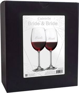 Cuisivin - 15.25 Oz Bride & Bride Red Wine Glasses, Set of 2 - 8462B