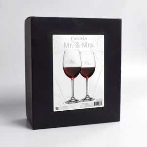 Cuisivin - 15.25 Oz Mr. & Mrs. Wine Glass, Set Of 2 - 8462MM