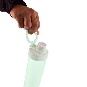 Cuisivin - 18.5 Oz PuroAqua Seafoam Green Glass Water Bottle, (550ml) - 8141