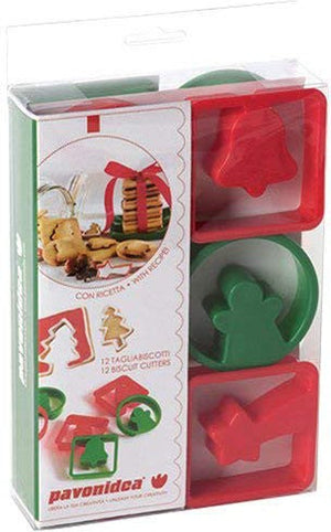 Cuisivin - Pavoni Christmas Cookie Cutters, Pack of 12 - CHRISTMASCOOKIES