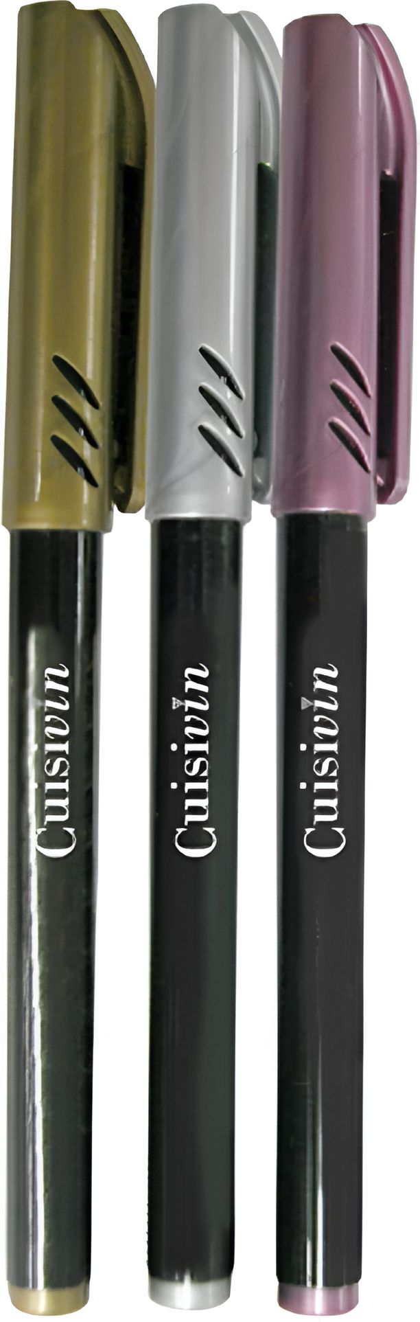 Cuisivin - Wine Glass Metallic Markers, Set of 3 Pk - 3305