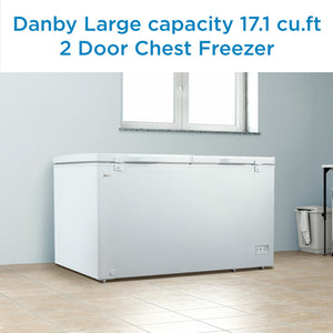 Danby - 17.1 Cu. Ft. Two Door Chest Freezer - DCFM171A1WDB