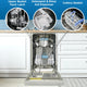 Danby - 18″ Wide Built-In Dishwasher In White - DDW18D1EW