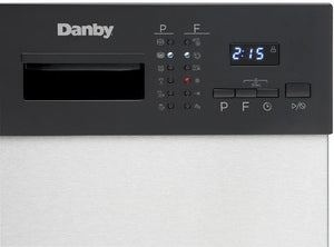 Danby - 18″ Wide Built-In Dishwasher In Stainless Steel - DDW1804EBSS