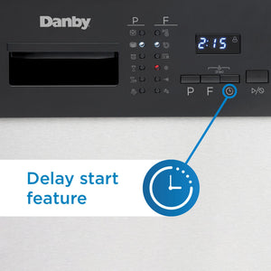 Danby - 18″ Wide Built-In Dishwasher In Stainless Steel - DDW1804EBSS