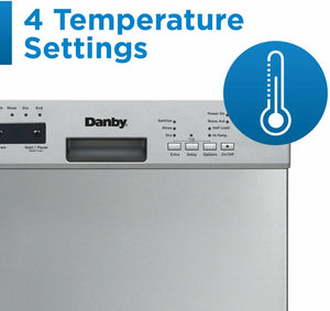 Danby - 18″ Wide Built-In Dishwasher In Stainless Steel - DDW18D1ESS