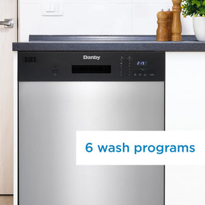 Danby - 24" Built-In Dishwasher With Stainless look - DDW2404EBSS